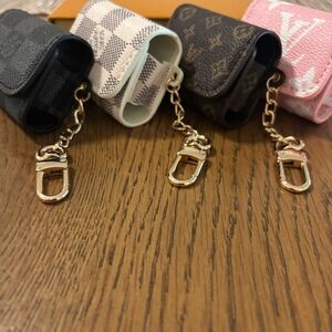 Louis Vuitton Key & Card Holder Set - Black, Cream, Brown, Pink